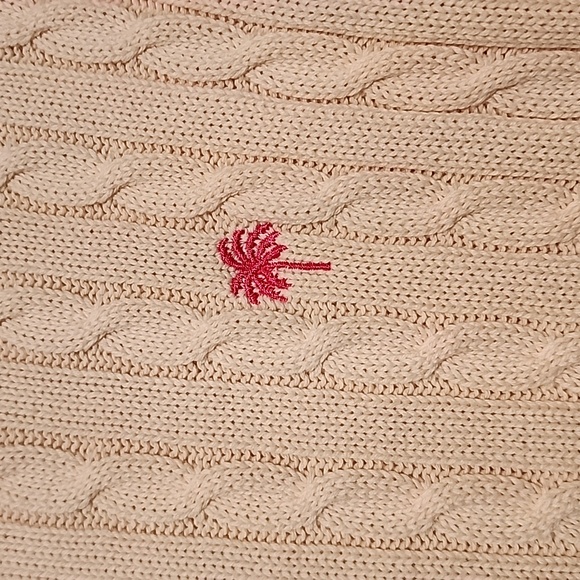 LILLY PULITZER PULLOVER CABLE KNIT CREAM SWEATER LONG SLEEVE - Picture 5 of 6